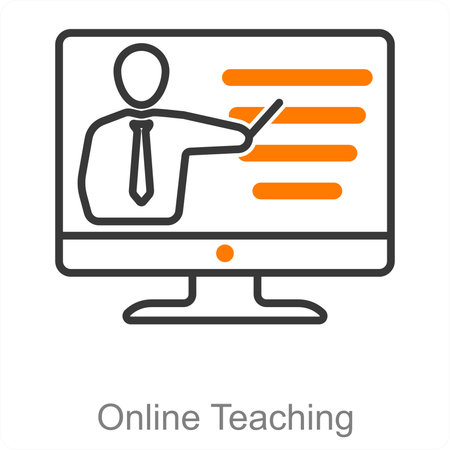 Online Teachingのイラスト素材