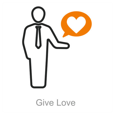 This is beautiful handcrafted pixel perfect Duo line Black and Orange Love and Romance iconのイラスト素材