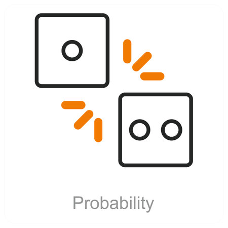 This is beautiful handcrafted pixel perfect Duo line Black and Orange Statistics iconのイラスト素材