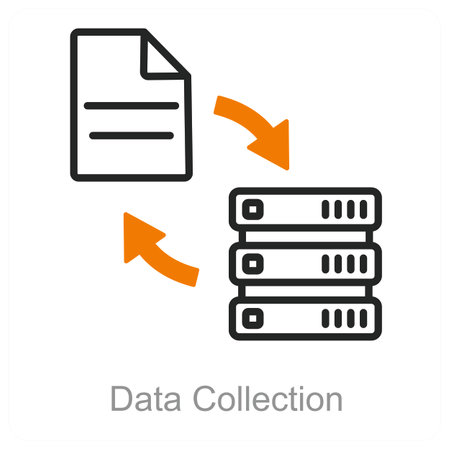 This is beautiful handcrafted pixel perfect Duo line Black and Orange Statistics iconのイラスト素材