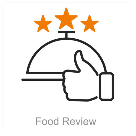 This is beautiful handcrafted pixel perfect Duo line Black and Orange Restaurant iconのイラスト素材