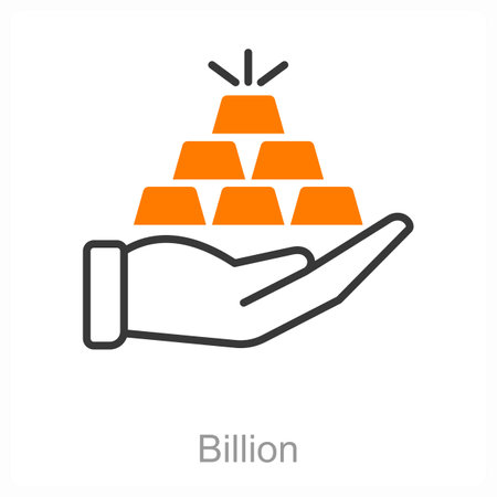 This is beautiful handcrafted pixel perfect duo line black and orange banking iconのイラスト素材