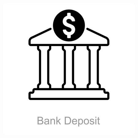 This is beautiful handcrafted pixel perfect duo line black banking iconのイラスト素材