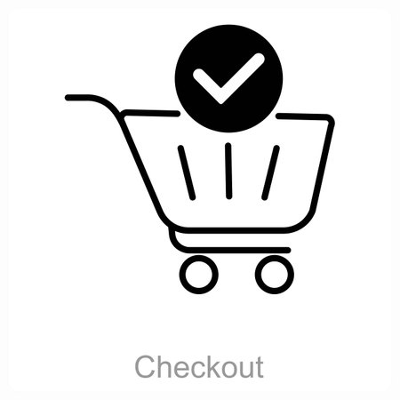 This is beautiful handcrafted pixel perfect duo line black shopping iconのイラスト素材