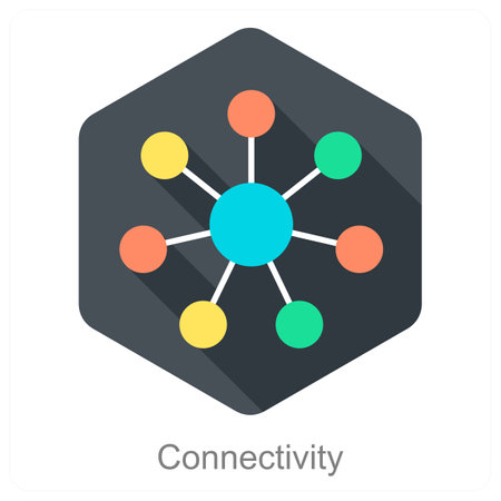 This is beautiful handcrafted pixel perfect Hexagon Communication and Connectivity iconのイラスト素材