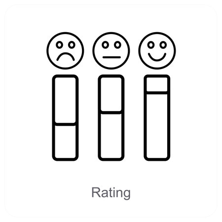 This is beautiful handcrafted pixel perfect black line survey iconのイラスト素材