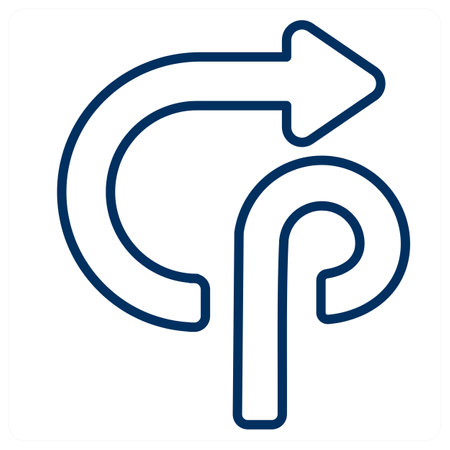 This is beautiful handcrafted pixel perfect black and blue line Arrows iconのイラスト素材