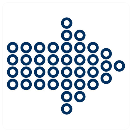 This is beautiful handcrafted pixel perfect black and blue line Arrows iconのイラスト素材