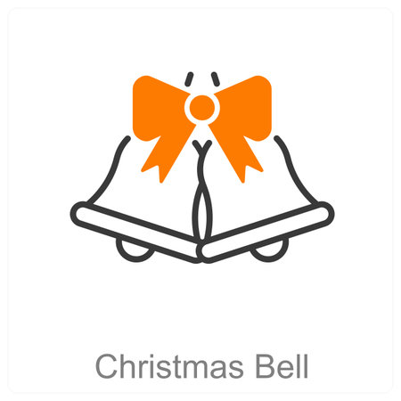 Christmas Bell and celebration icon conceptのイラスト素材