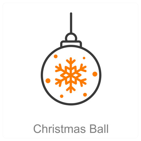 Christmas Ball and celebration icon conceptのイラスト素材