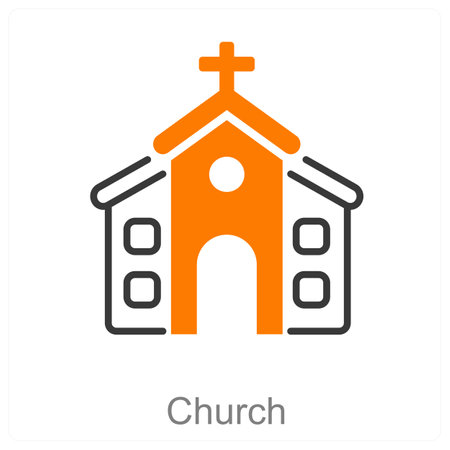 Church and celebration icon conceptのイラスト素材