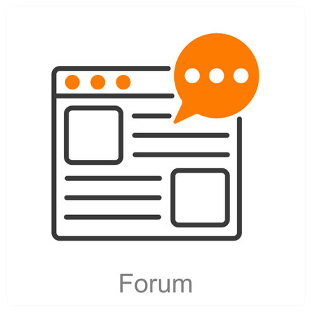 Forum and Diagram icon conceptのイラスト素材