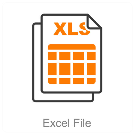 Excel File and File icon conceptのイラスト素材