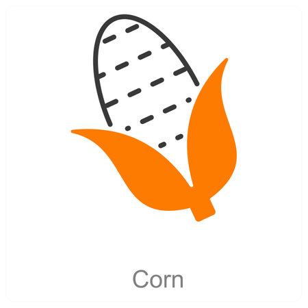 Corn and Food icon conceptのイラスト素材