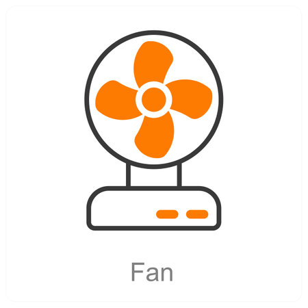 Fan and breeze icon conceptのイラスト素材