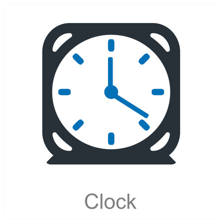 Clock and time icon concept