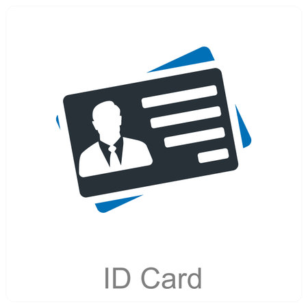 ID Card and badge icon cocnept