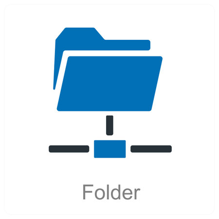 Folder and archive icon concept