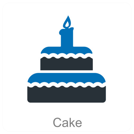 Cake and dessert icon concept