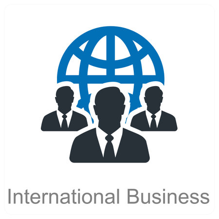 International Business and trade icon conceptのイラスト素材