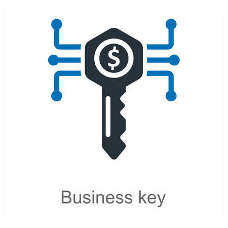 Business Key and success icon conceptのイラスト素材