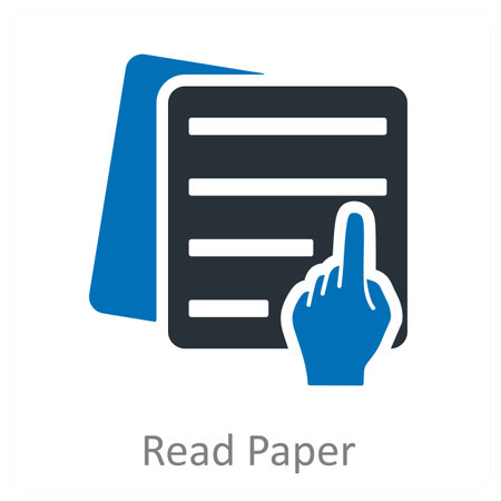 Read Paper and study icon conceptのイラスト素材