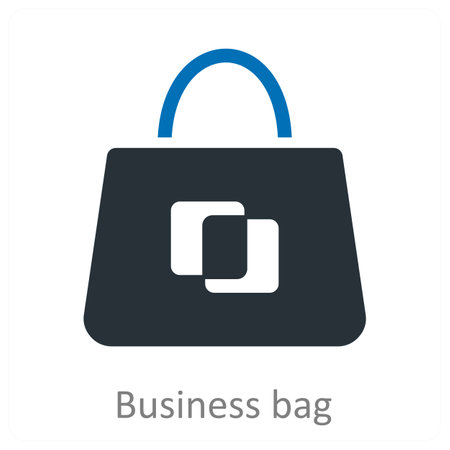 Business bag and office icon conceptのイラスト素材