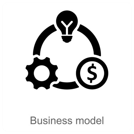 Business Model and strategy icon conceptのイラスト素材