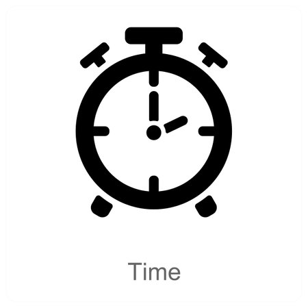 Time and clock icon concept