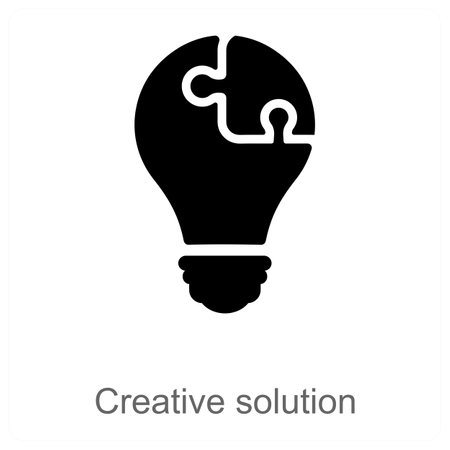 Creative Solution and innovation icon conceptのイラスト素材