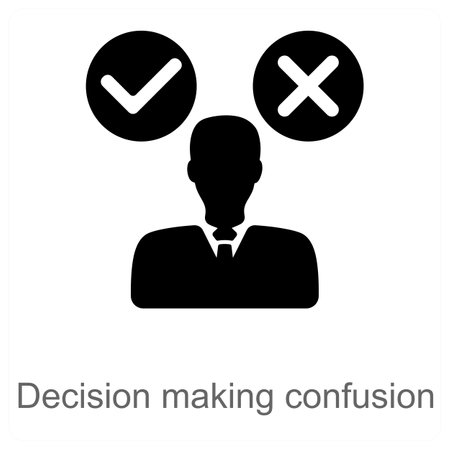 Decision Making Confusion icon conceptのイラスト素材