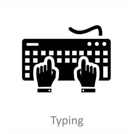Typing and text icon conceptのイラスト素材