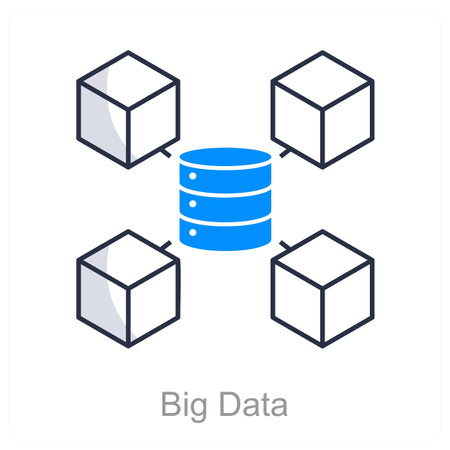 Big Data and big icon conceptのイラスト素材