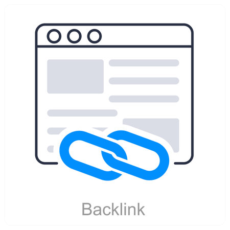 Backlink and seo icon conceptのイラスト素材