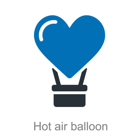 Hot Air Balloon icon conceptのイラスト素材