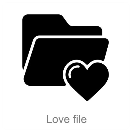 Love File and heart icon conceptのイラスト素材