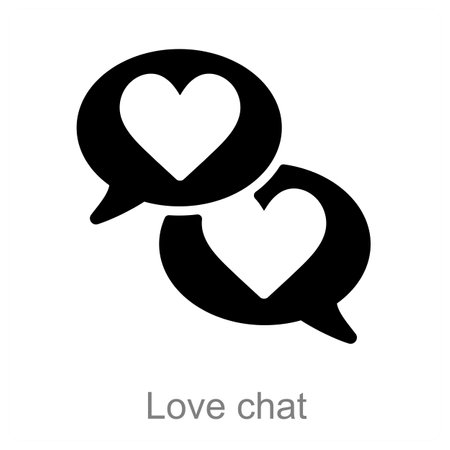 Love Chat and heart icon conceptのイラスト素材