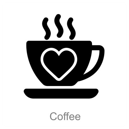 Coffee and bean icon conceptのイラスト素材