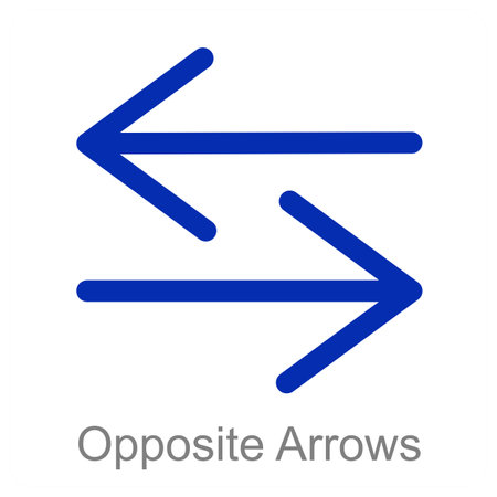 Opposite Arrows and arrows icon conceptのイラスト素材