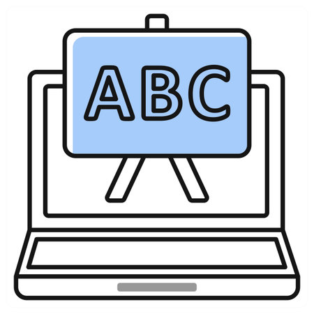 E-learning App icon concept in grey colorのイラスト素材