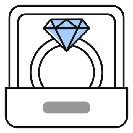 Ring icon concept in grey colorのイラスト素材