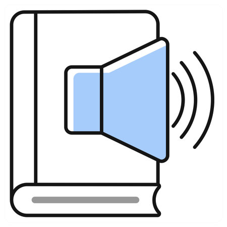 Audio Book icon concept in grey colorのイラスト素材
