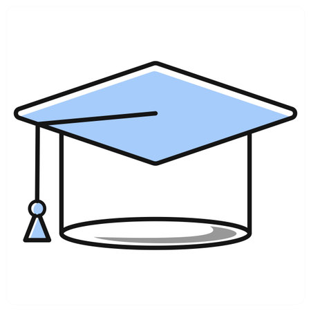 Graduation Cap icon concept in grey colorのイラスト素材
