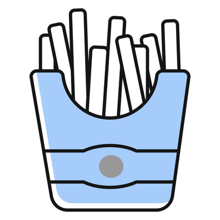 French Fries icon concept in grey colorのイラスト素材