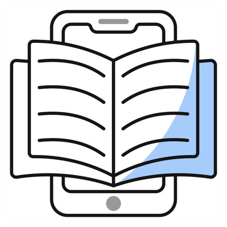 E-Book icon concept in grey colorのイラスト素材