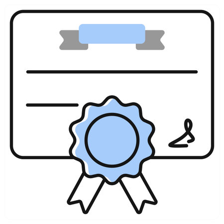 Diploma icon concept in grey colorのイラスト素材