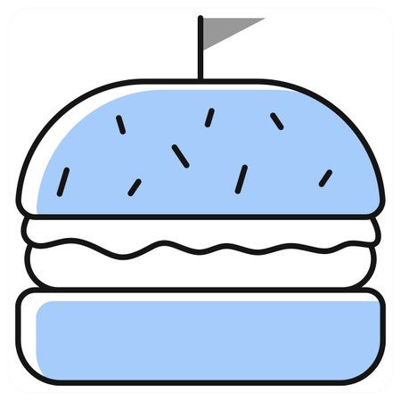 Burger icon concept in grey colorのイラスト素材