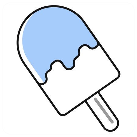 Popsicle icon concept in grey colorのイラスト素材