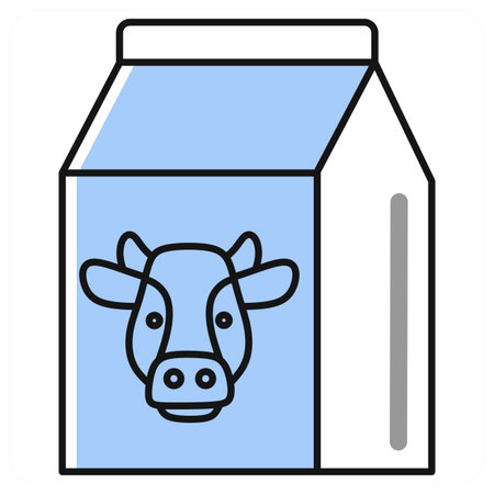Milk icon concept in grey colorのイラスト素材