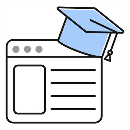 Education website icon concept in grey colorのイラスト素材